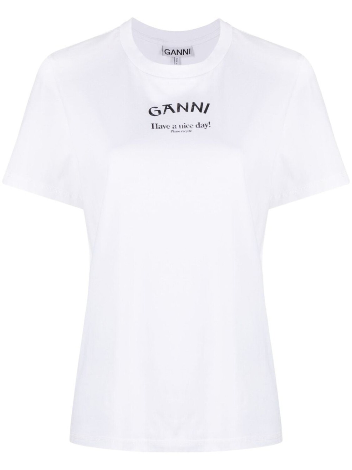 

GANNI футболка с логотипом, белый