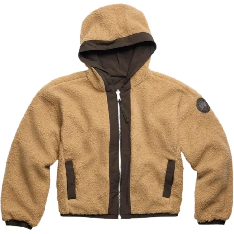 Бархатное пальто Velvet feel Canada Goose бежевое