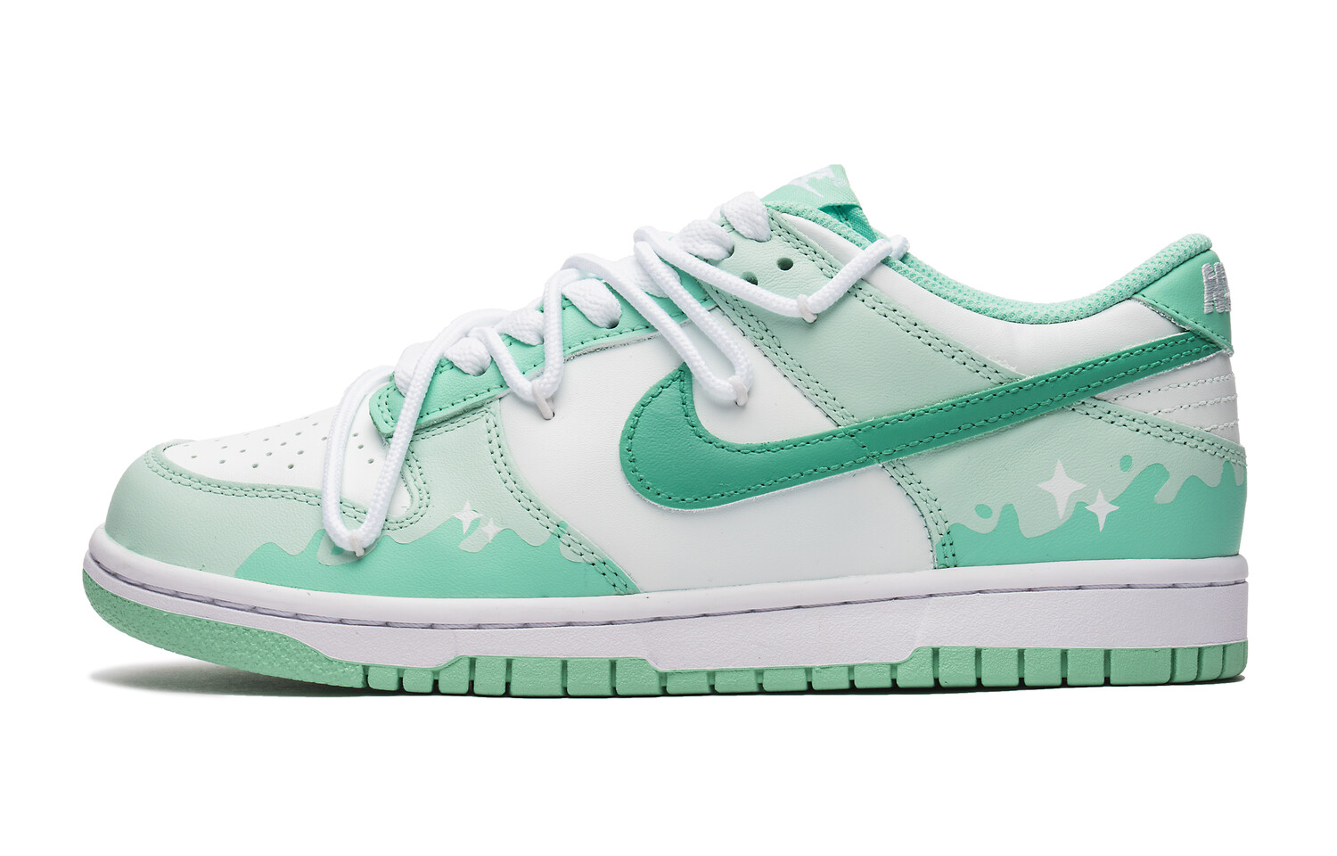 

Кроссовки Nike Dunk Skateboarding Shoes Women's Low-top White/Green, светло-зеленый