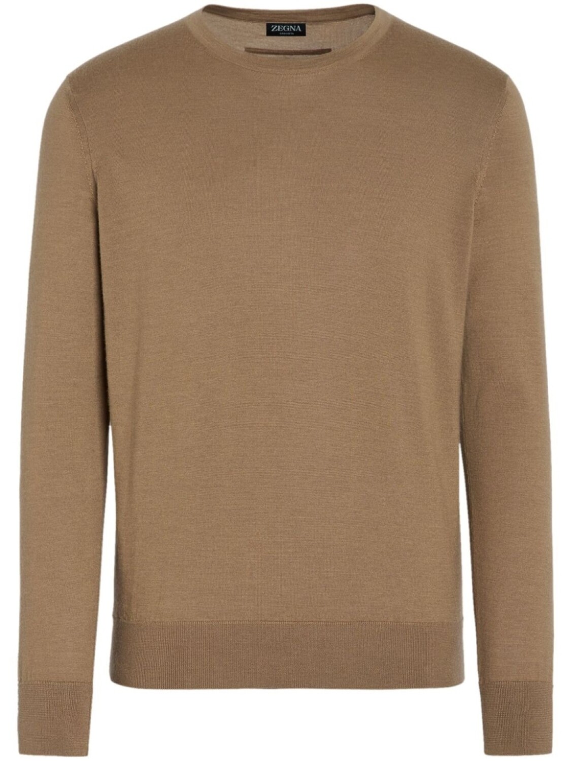 

Zegna джемпер тонкой вязки с круглым вырезом, коричневый