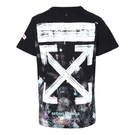 

Футболка Off-White Splash Ink Short Sleeve Loose Unisex Black, черный