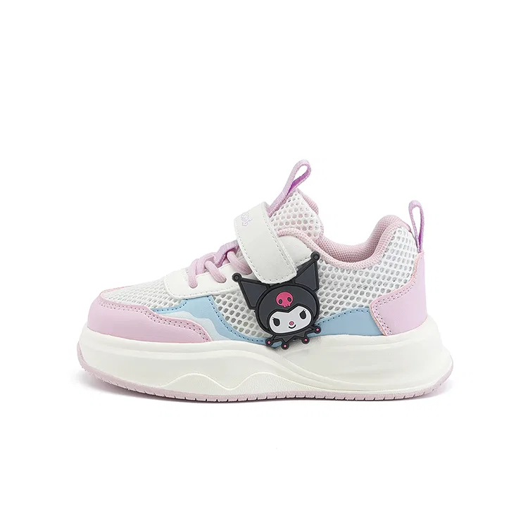 Кроссовки Hello Kitty Air Force 1 с завышенной подошвой, износостойкие, дышащие, противоскользящие, низкий верх Sanrio, Lotus Root Powders Rice-Kuromi (Breathable)
