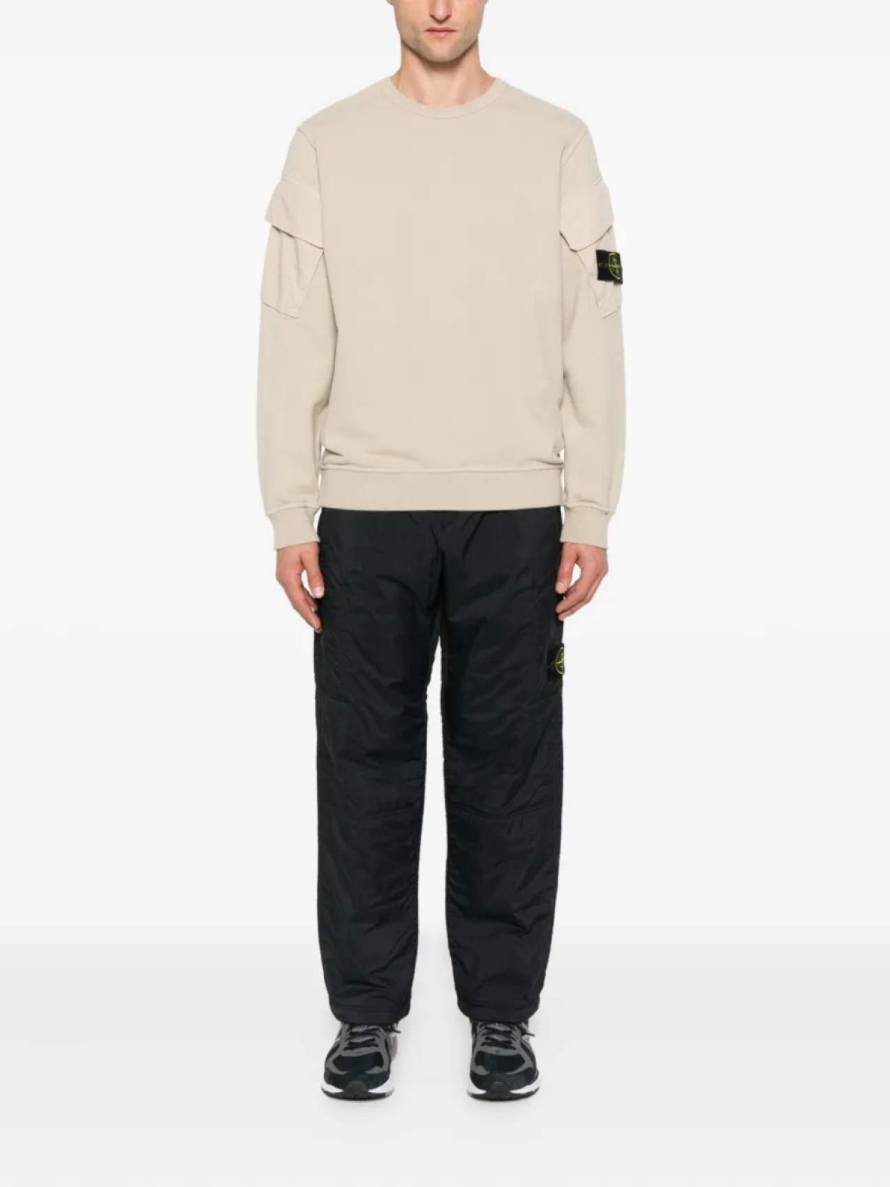 Хлопковая толстовка с логотипом Stone Island Compass, нейтральный — фото 2