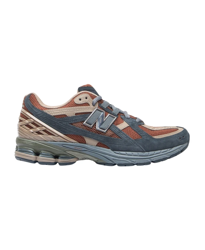 

Удобные кроссовки из кожи и сетки New Balance, коричневый