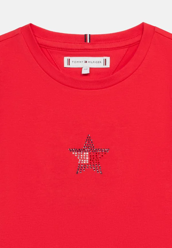 Футболка очень узкого кроя с принтом флага со звездами. Tommy Hilfiger, Red Alert — фото 4