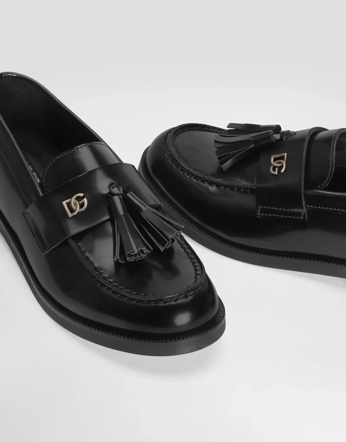 Лоферы из телячьей кожи Dolce & Gabbana, черный — фото 4