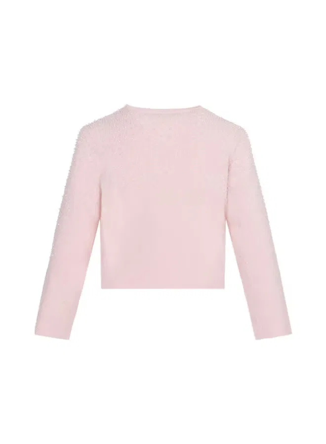 Пуловер мягкий трикотажный с длинным рукавом Zara, розовый — фото 3