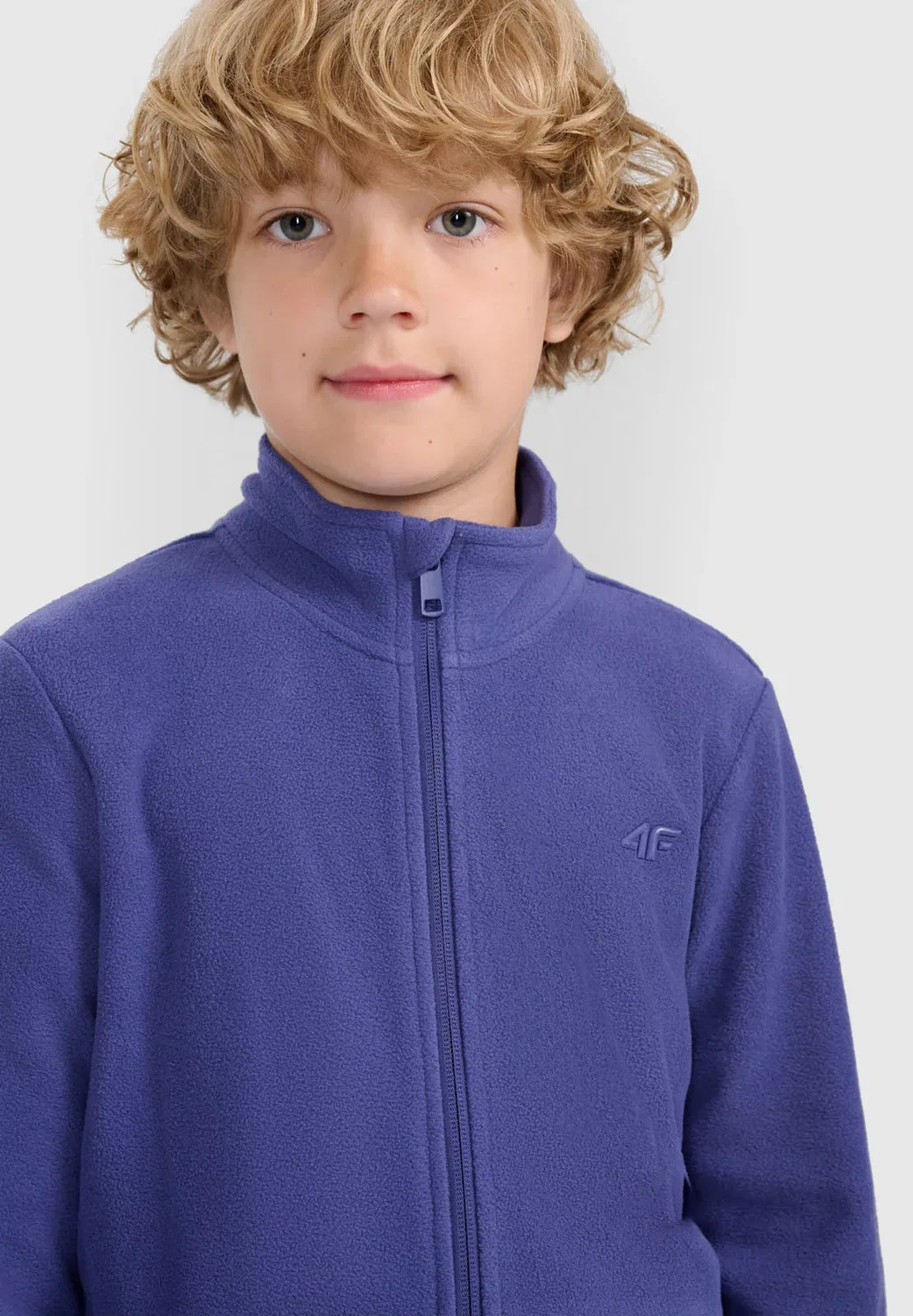 Polar slim ze stójką chłopięcy - флисовая куртка 4F, Royal Blue — фото 4