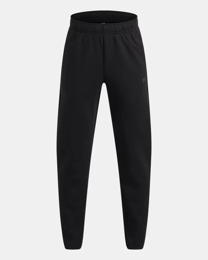 Детские джоггеры для мальчиков 63,5 см из мягкого двойного трикотажа UA Unstoppable Fleece UnderArmour, Ultimate Black/Black