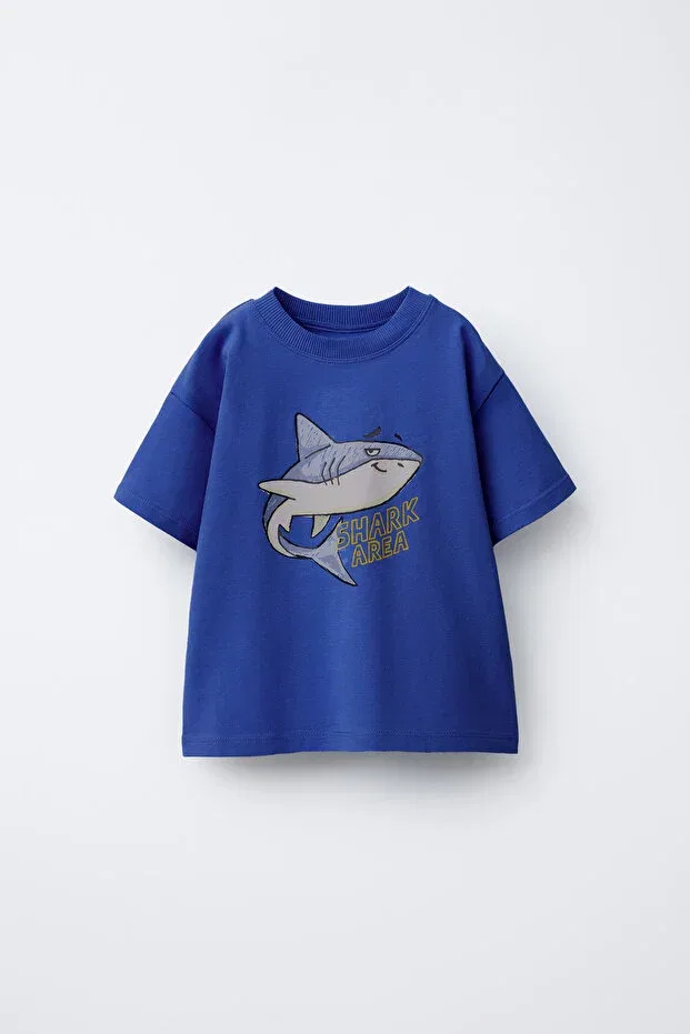 Детская футболка для девочек с принтом Hepbaby, Saks Blue