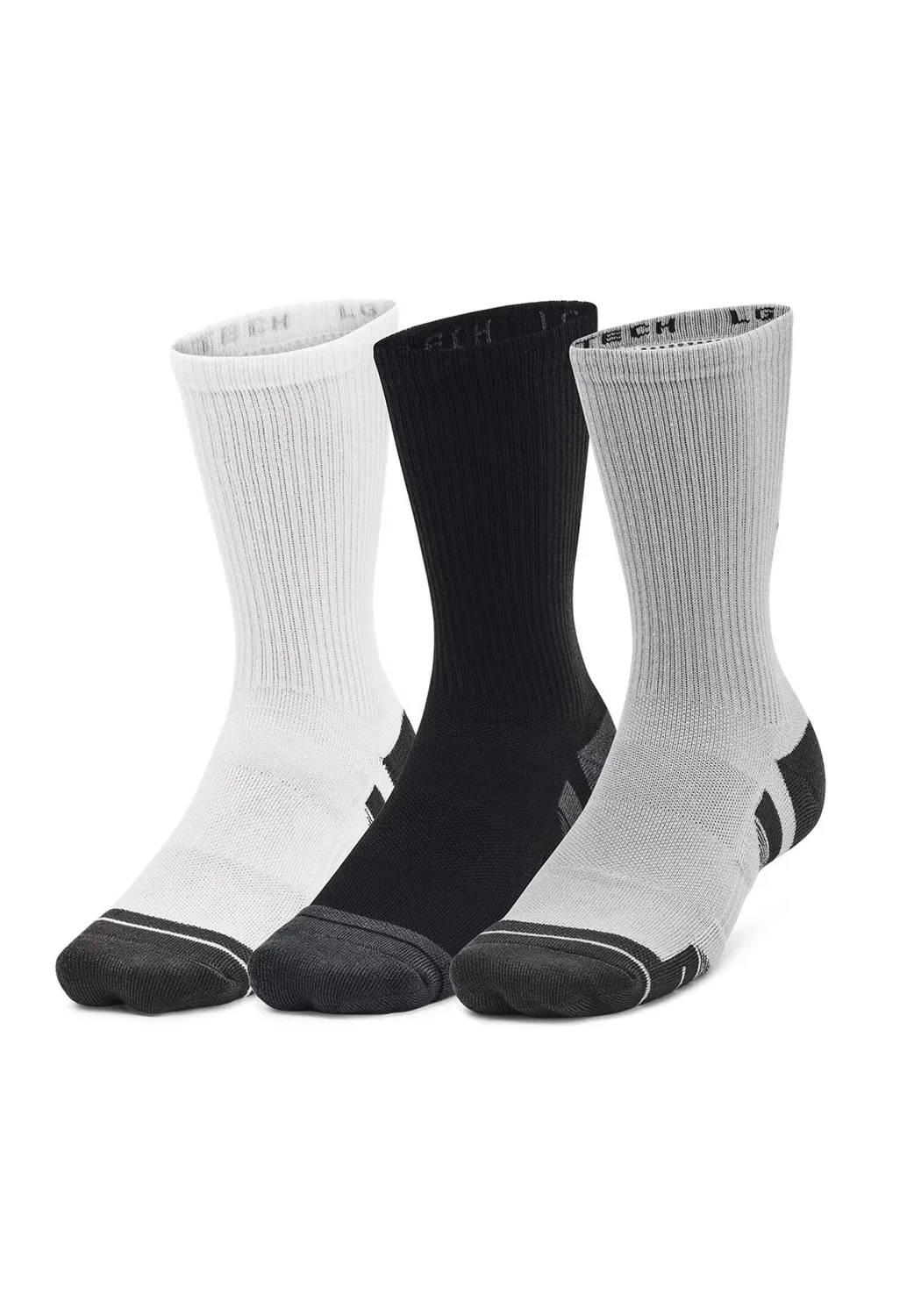 Детские спортивные носки-гольфы Performance Tech Crew Under Armour, Grau / Schwarz