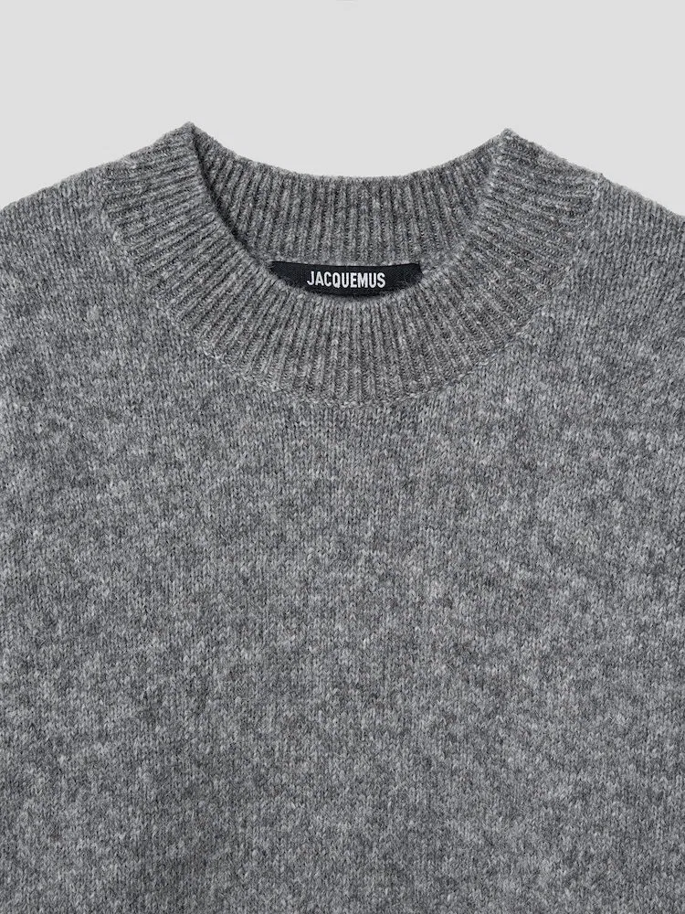 Свитер с логотипом JACQUEMUS, Grey — фото 3