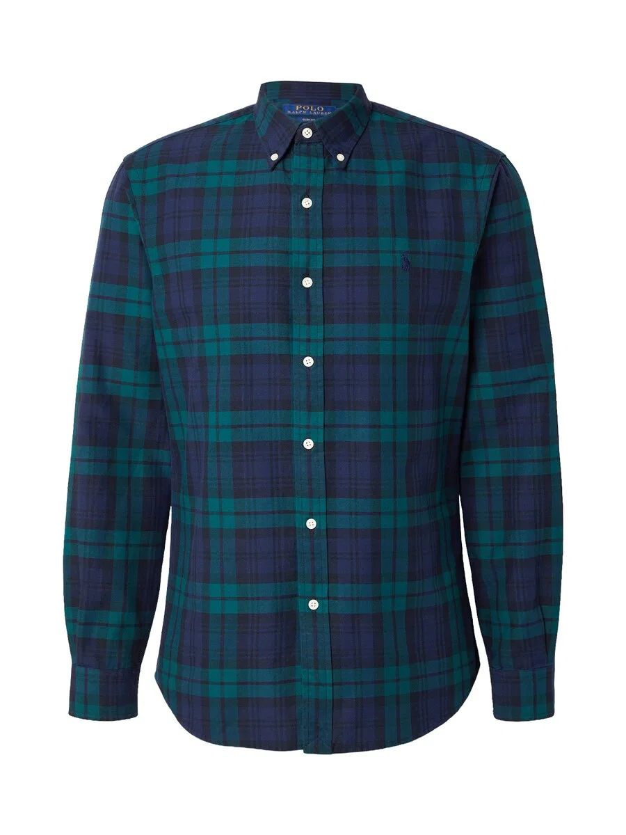 Рубашка Polo Ralph Lauren Regular fit Button Up Shirt 'CLASSIC' темно-синего цвета