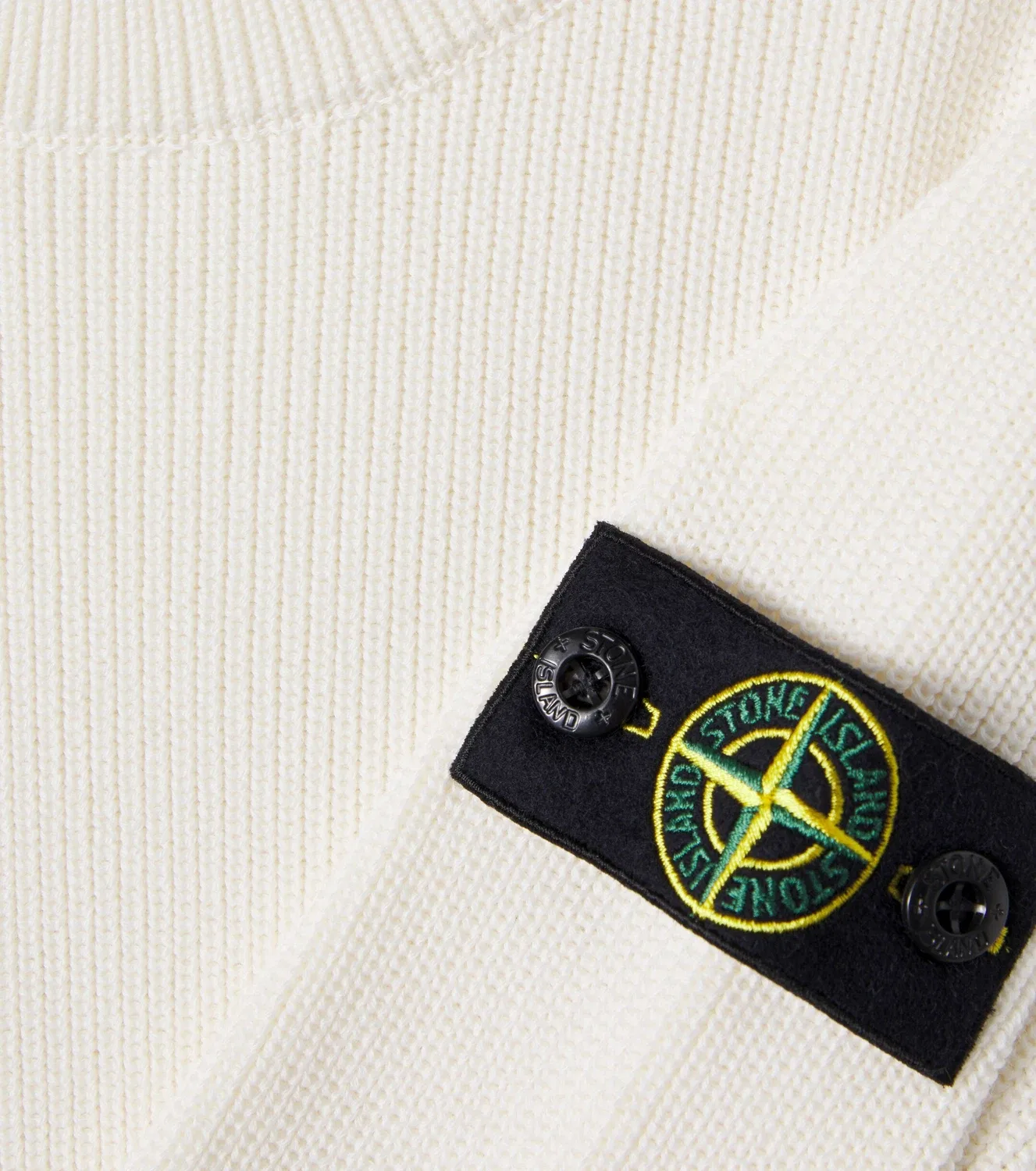 Свитшот хлопковый Compass Stone Island Junior, белый — фото 3