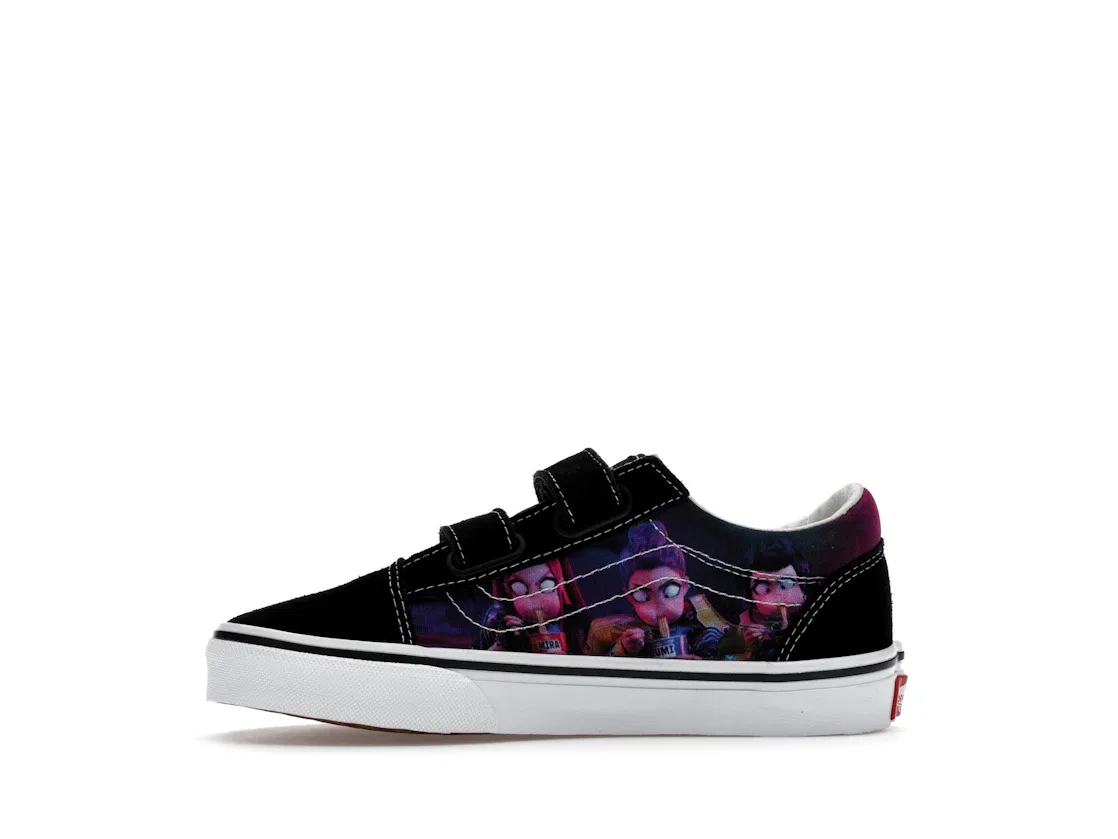 Детские кеды с принтом Vans Old Skool V, Черный/Мульти-цвет — фото 3