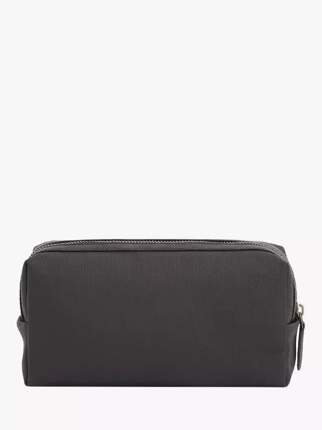 Небольшая косметичка Grantham из вощеного холста и кожи OSPREY LONDON, Black — фото 4