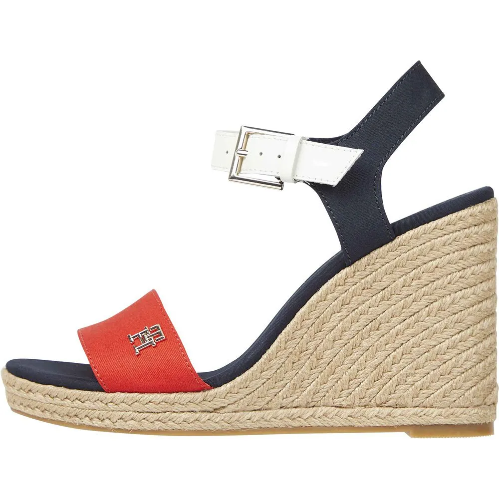 Сандалии Tommy Hilfiger Wedge esparto wedge, синий