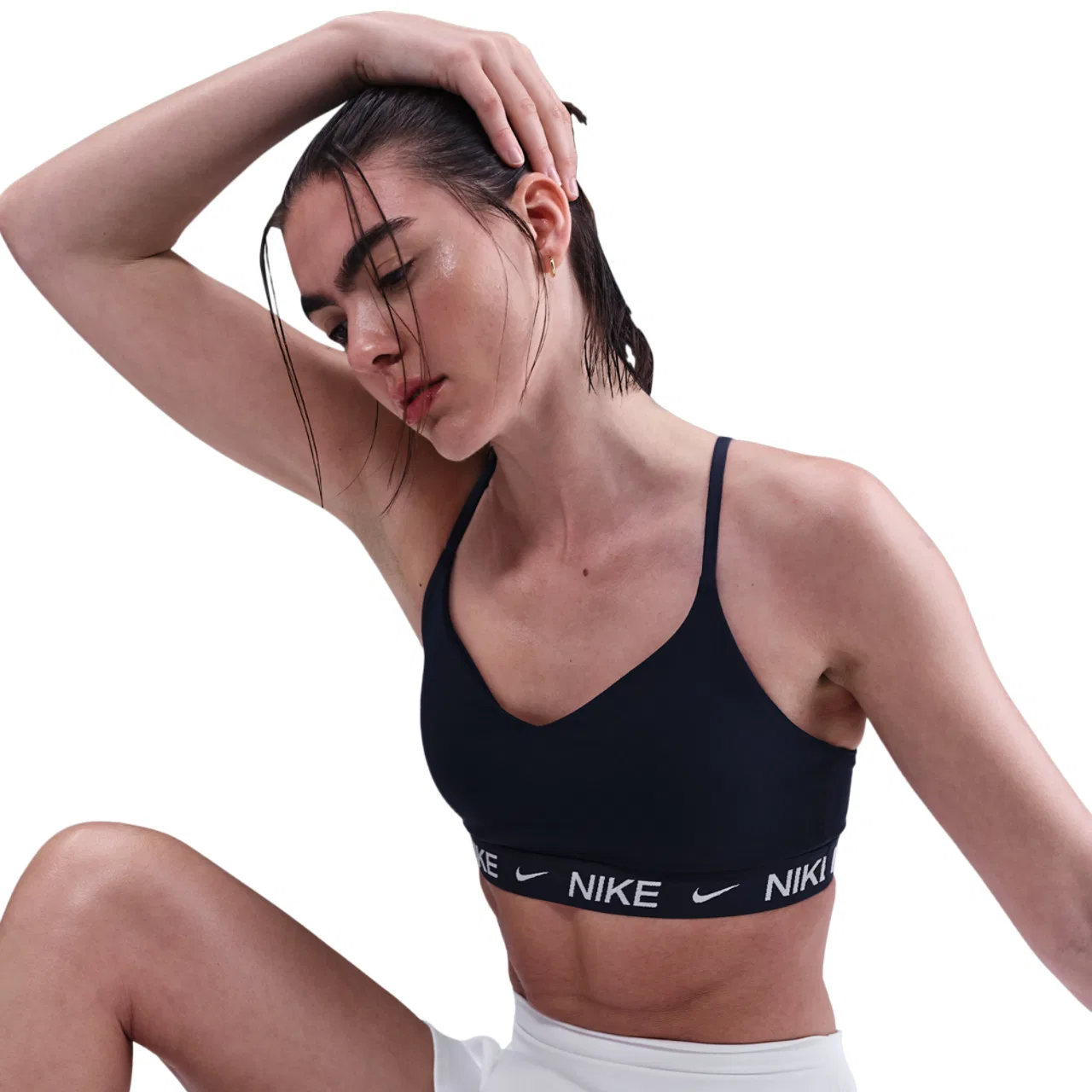 Женский спортивный бюстгальтер Dri-FIT Indy Bra Nike, цвет Midnight Navy
