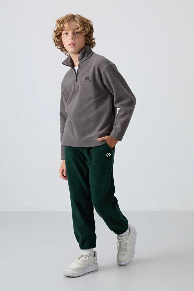 Детские спортивные штаны для мальчиков с вышивкой Tommy Life, Pine Green