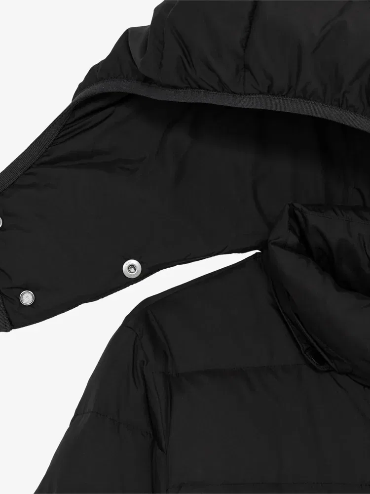 Пуховик женский LACOSTE с капюшоном, Slim Fit, Черный — фото 4