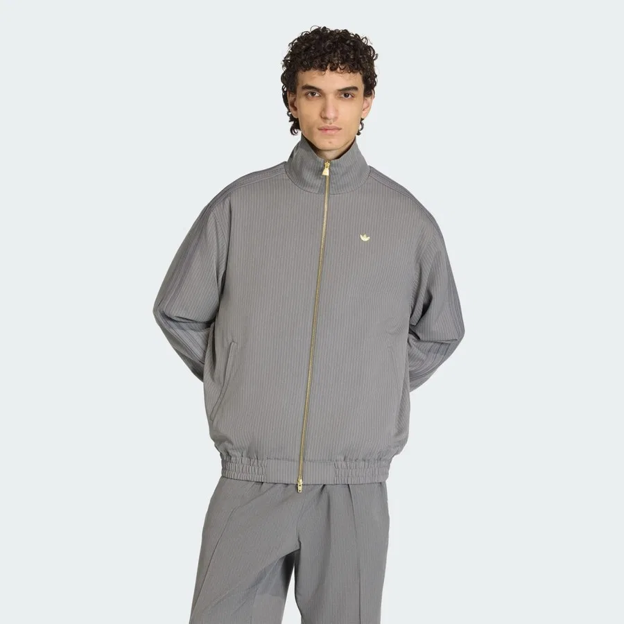 Спортивная кофта с молнией Firebird Loose Pinstripes adidas, Серый