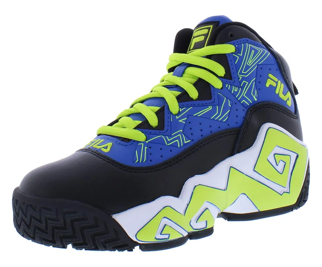 Детские кроссовки для мальчиков с принтом Fila Mb Fila, Blue Black Lime