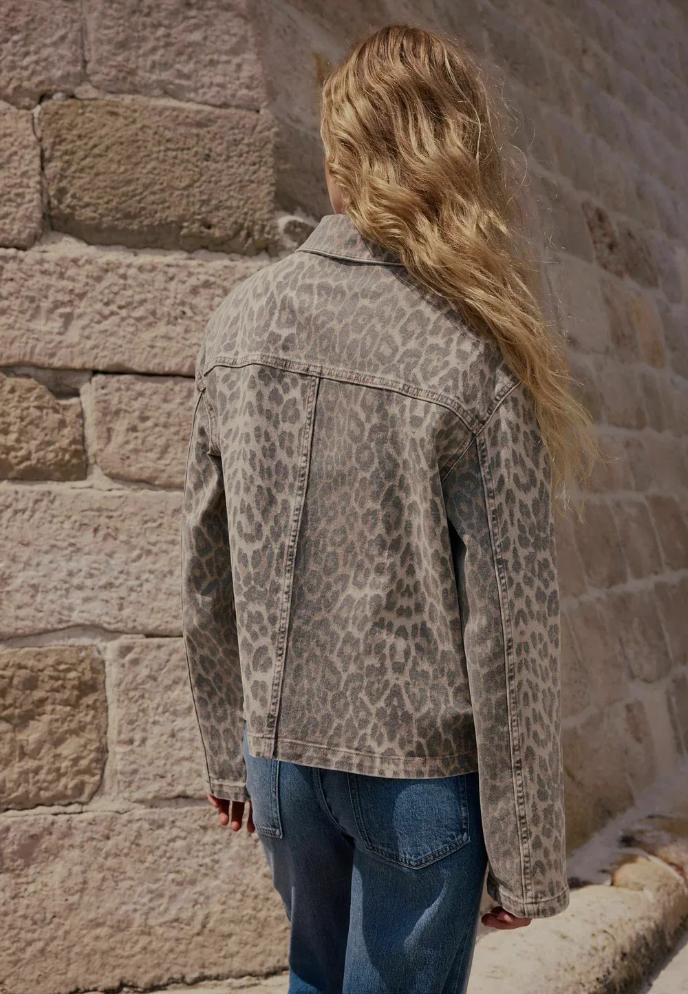 Джинсовая куртка свободного кроя - куртка из денима Next, Leopard Print — фото 2