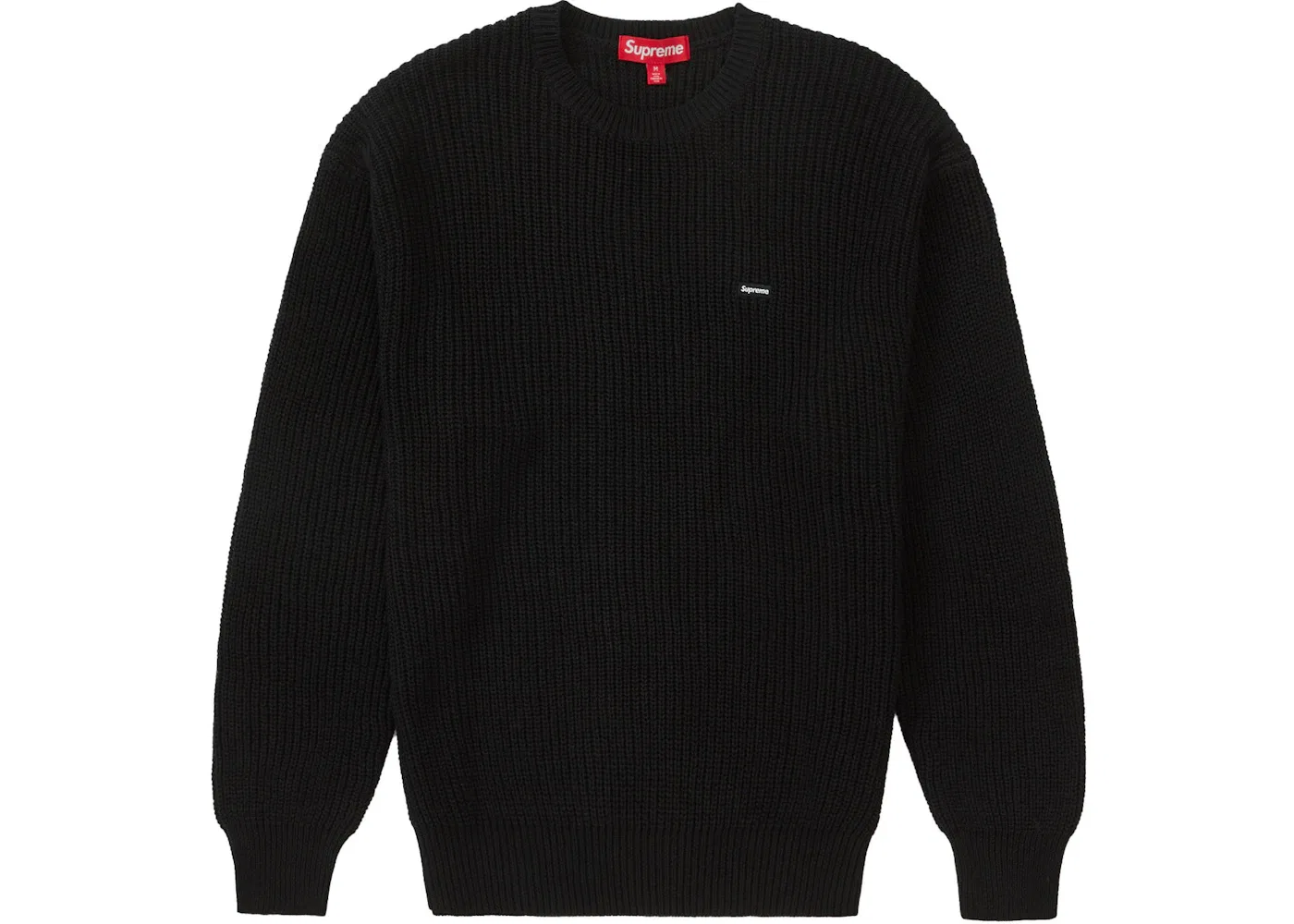 Мужской свитер с ребристой вязкой Supreme, Black