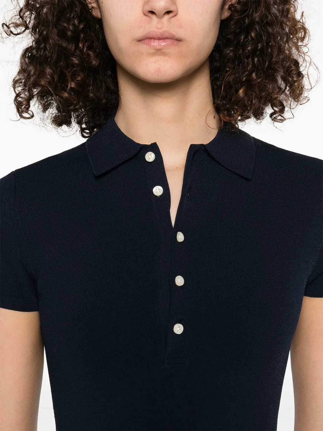 Платье-поло с защипами Polo Ralph Lauren, темно-синий — фото 4