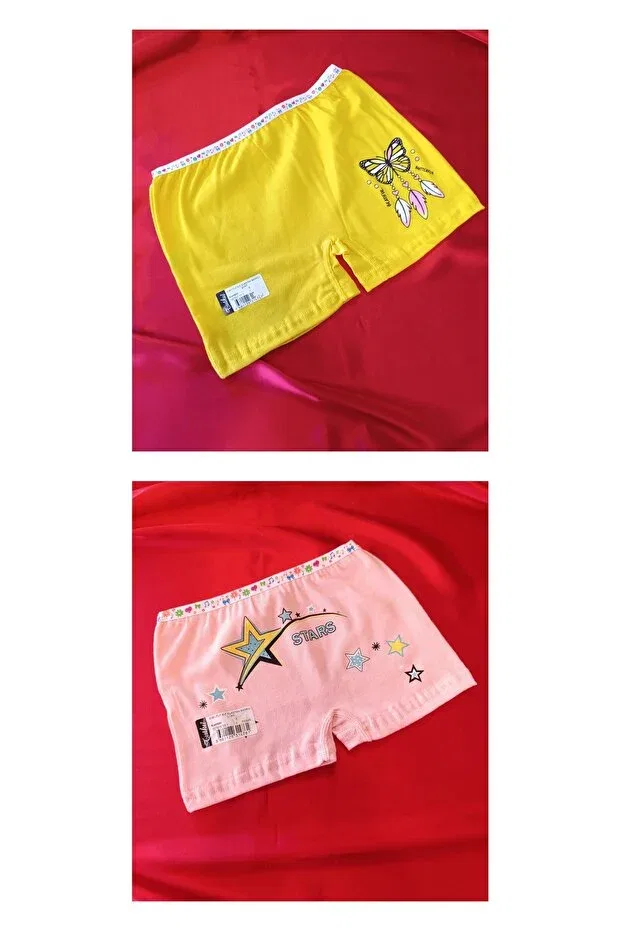 Детский комплект боксеров для девочек 3-Pack mixed color girl boxer Butik, White — фото 2