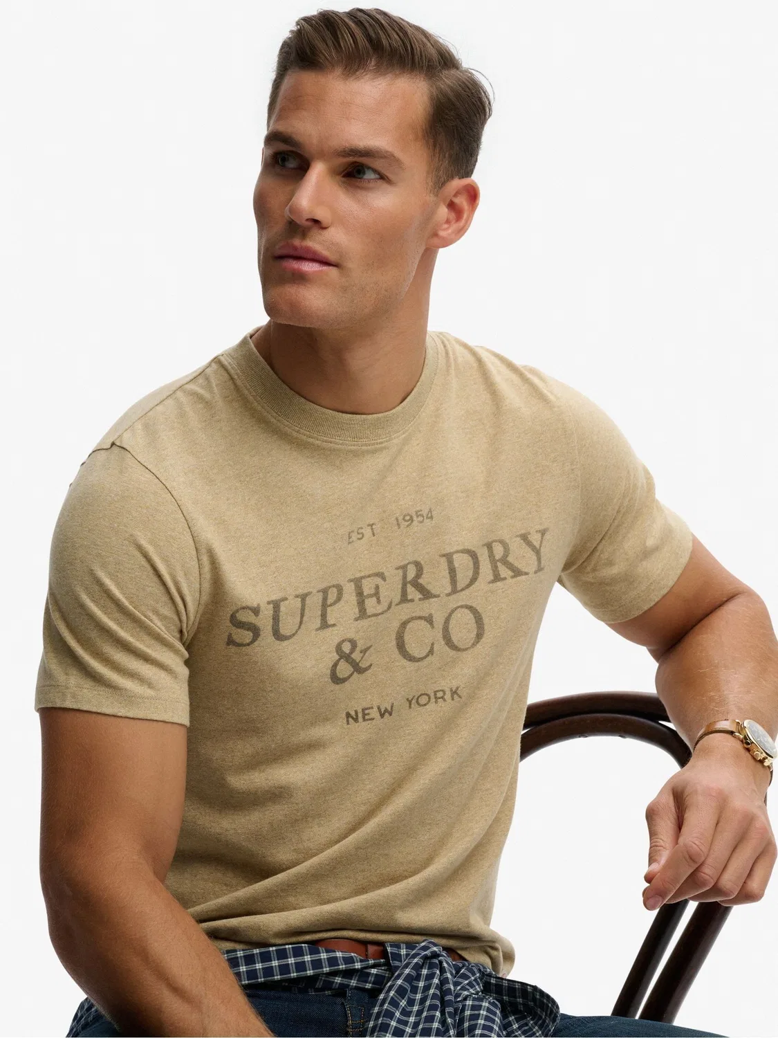 Футболка свободного кроя 1954 Company Superdry, бежевый
