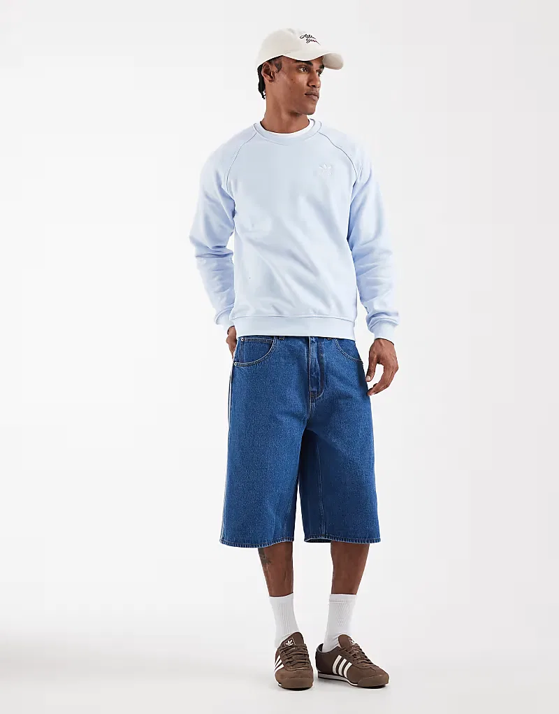 Толстовка Adidas Originals Essential с круглым вырезом, светло-голубая — фото 2
