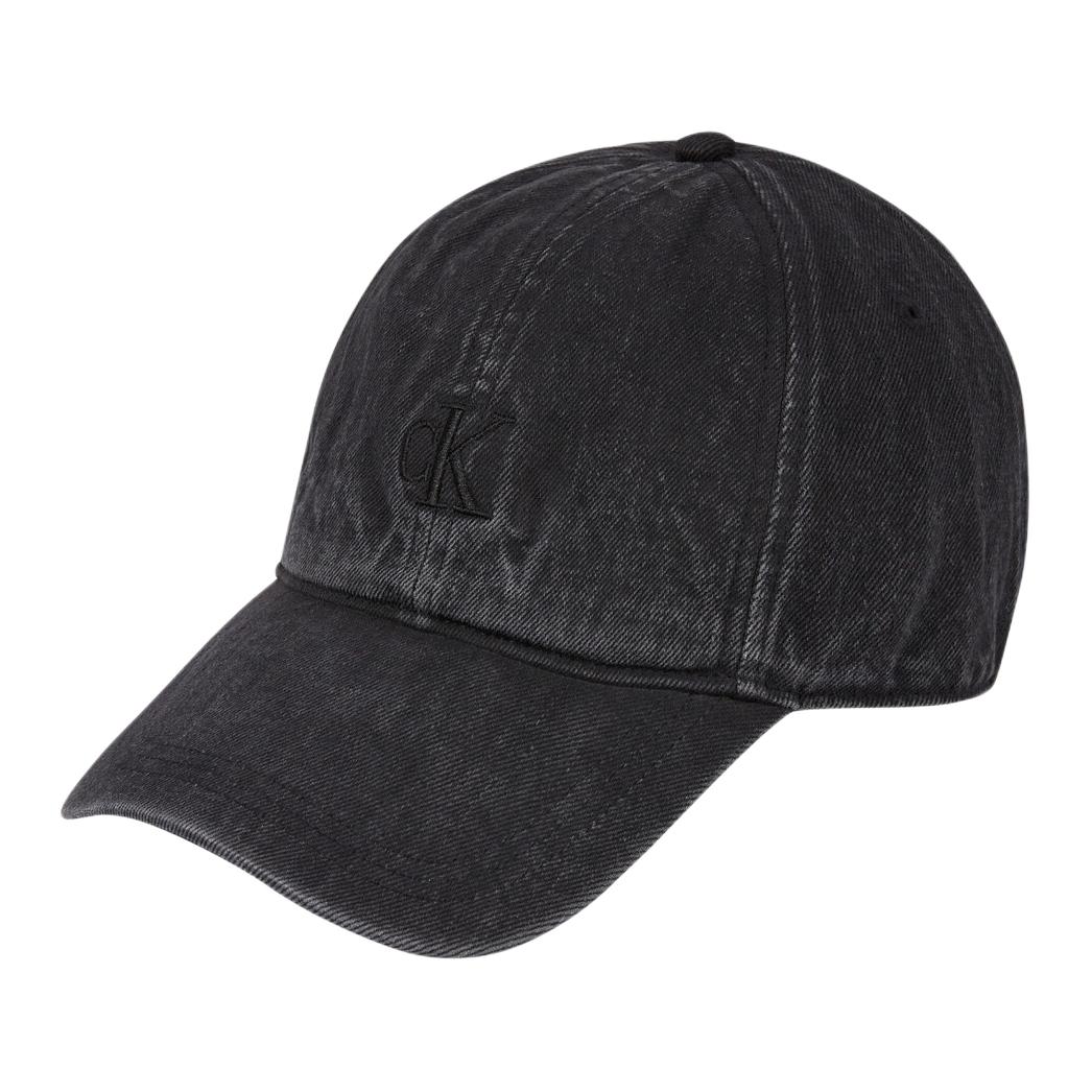 

Calvin Klein Хлопковая джинсовая бейсболка мужская черная, Black