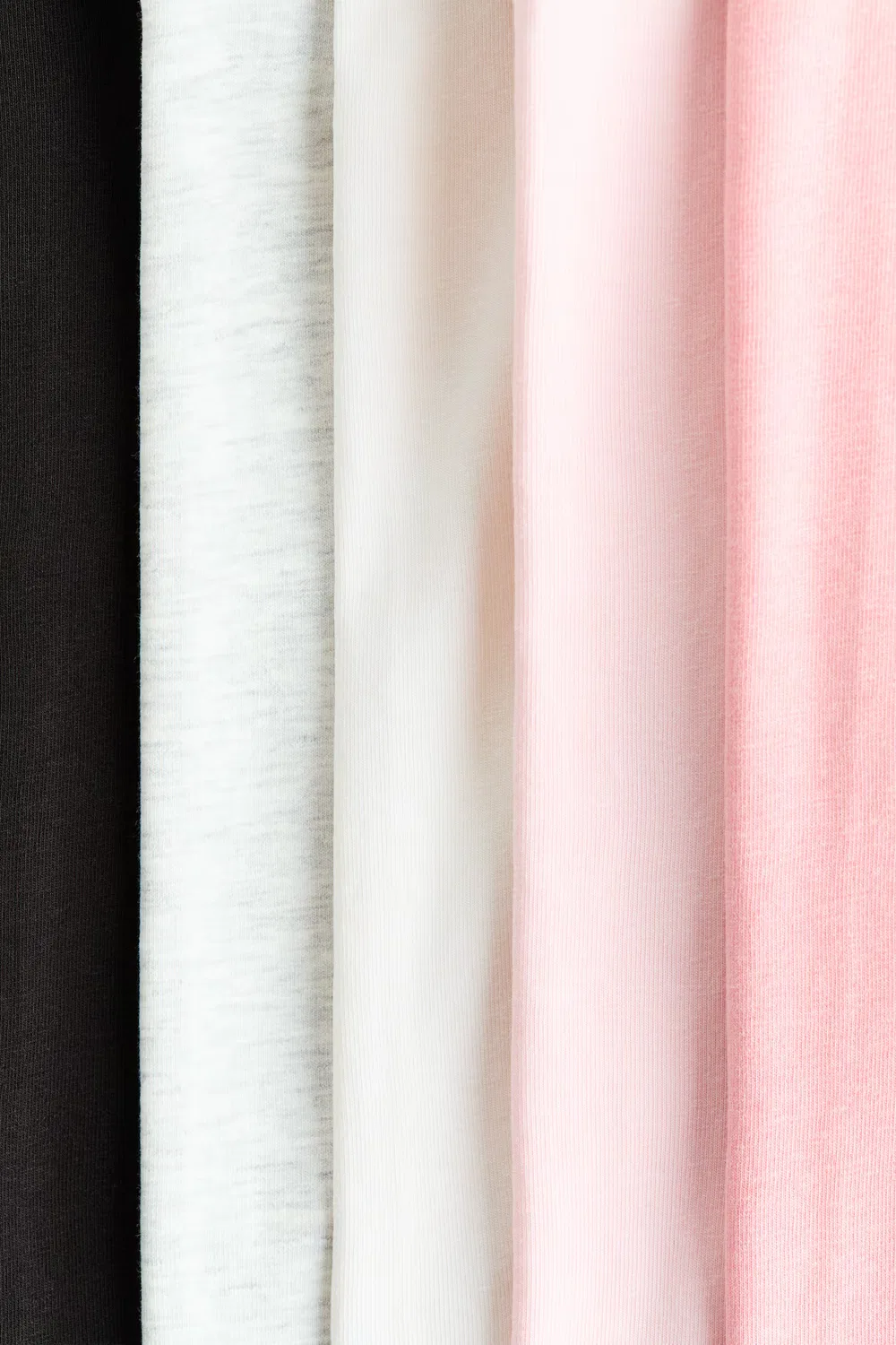 5 хлопковых леггинсов в упаковке H&M, Schwarz/Hellgrau/Rosa — фото 2