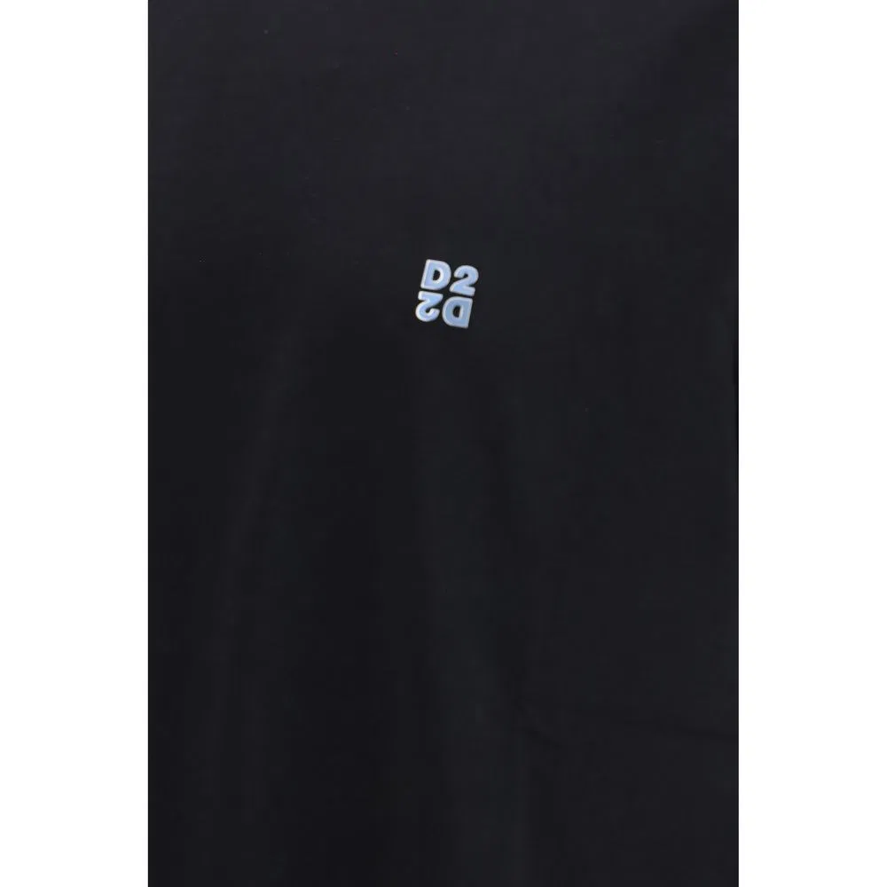 Мужская футболка с металлическим логотипом D2 Upside Down Dsquared2, Black — фото 3