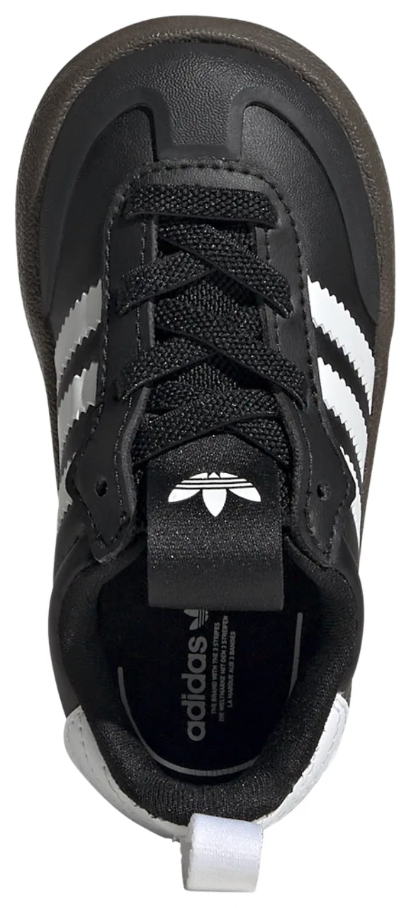 Детские кроссовки для мальчиков с эластичным верхом adiFOM Samba 360 adidas, Black Gum White — фото 4