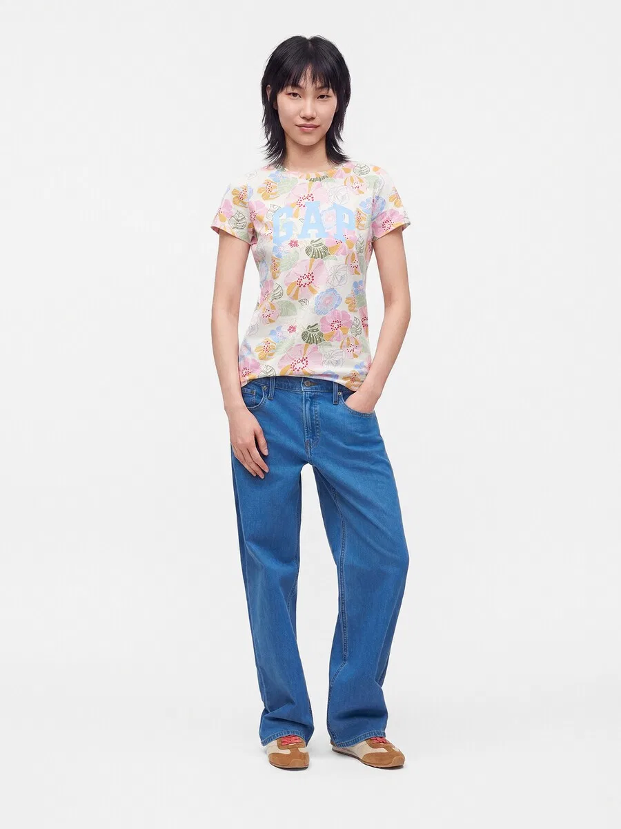 Футболка GAP 'CLASSIC' белого цвета — фото 4