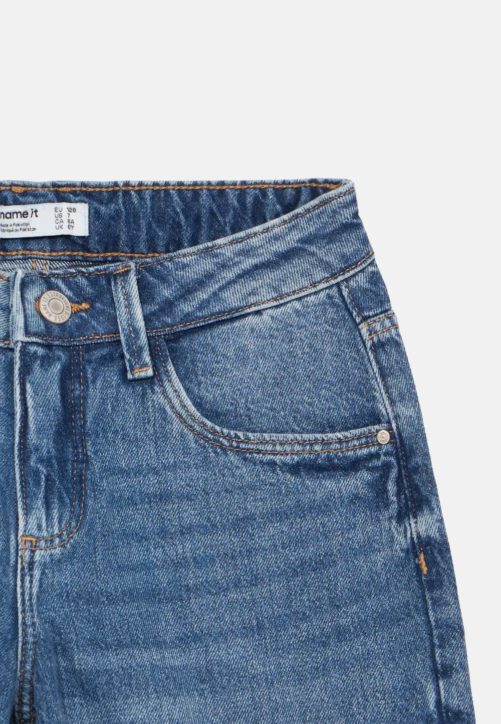 Джинсы Nkfbella barrel свободного кроя Name It, Medium Blue Denim — фото 4