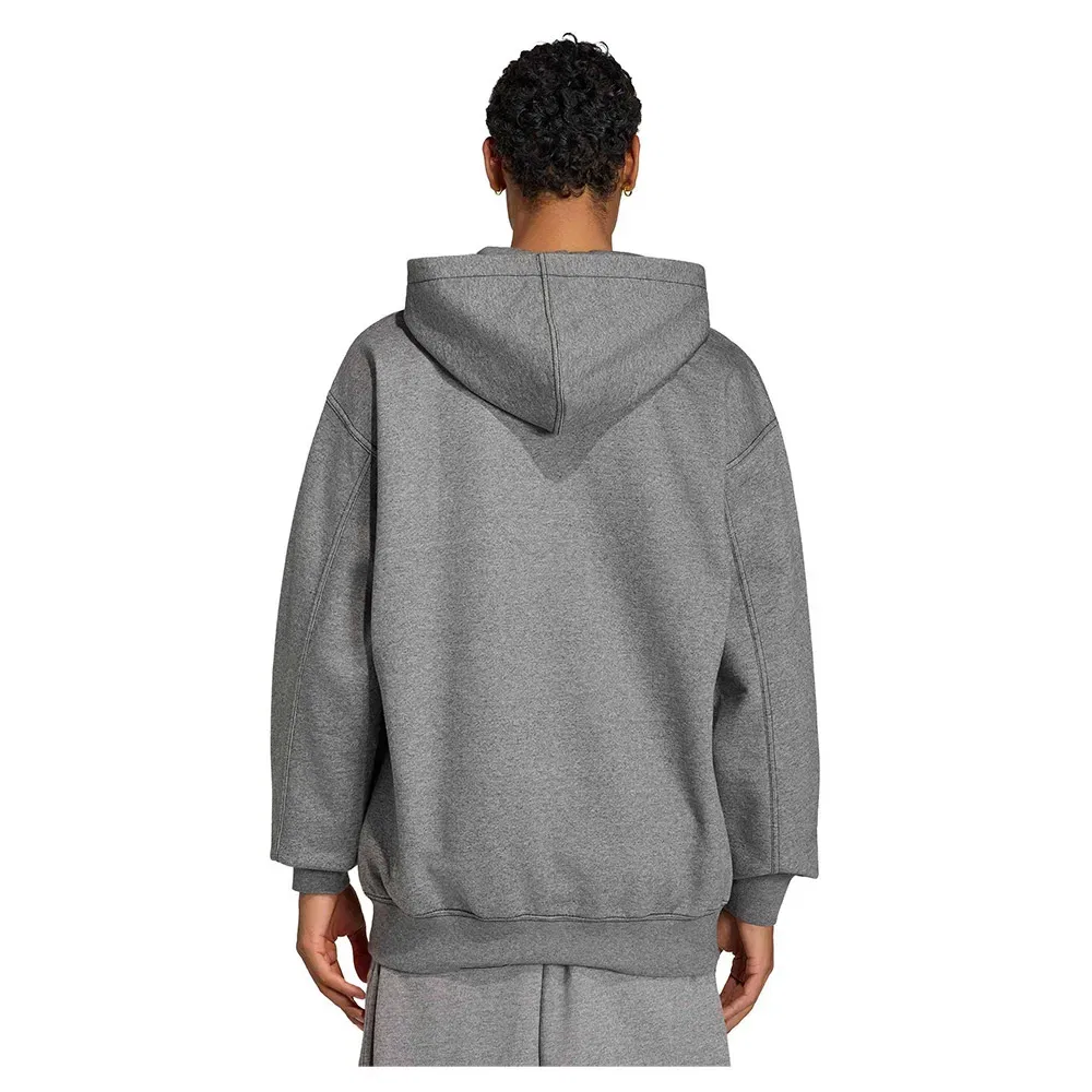 Худи свободного кроя Trefoil Essentials Melange Adidas Originals, серый — фото 2