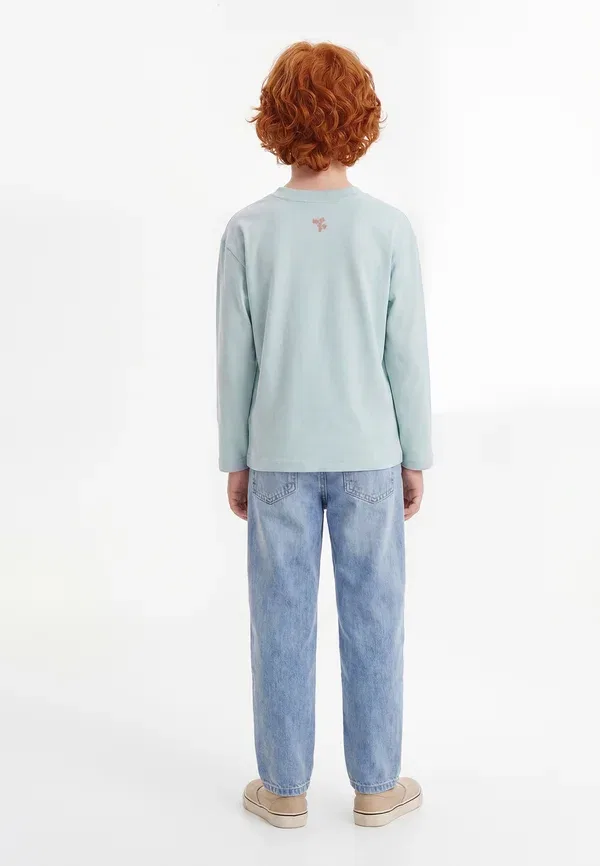 Футболка с длинным рукавом хлопковая Johan Wheat multi blue stripe, синий — фото 2