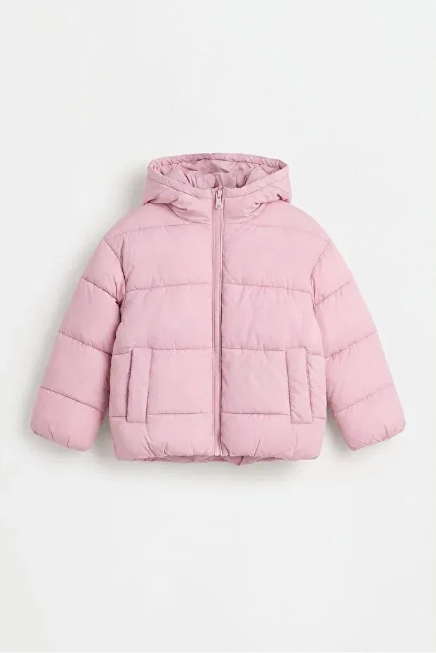 Детское пальто пуховое для девочек с капюшоном Lefties, Pink