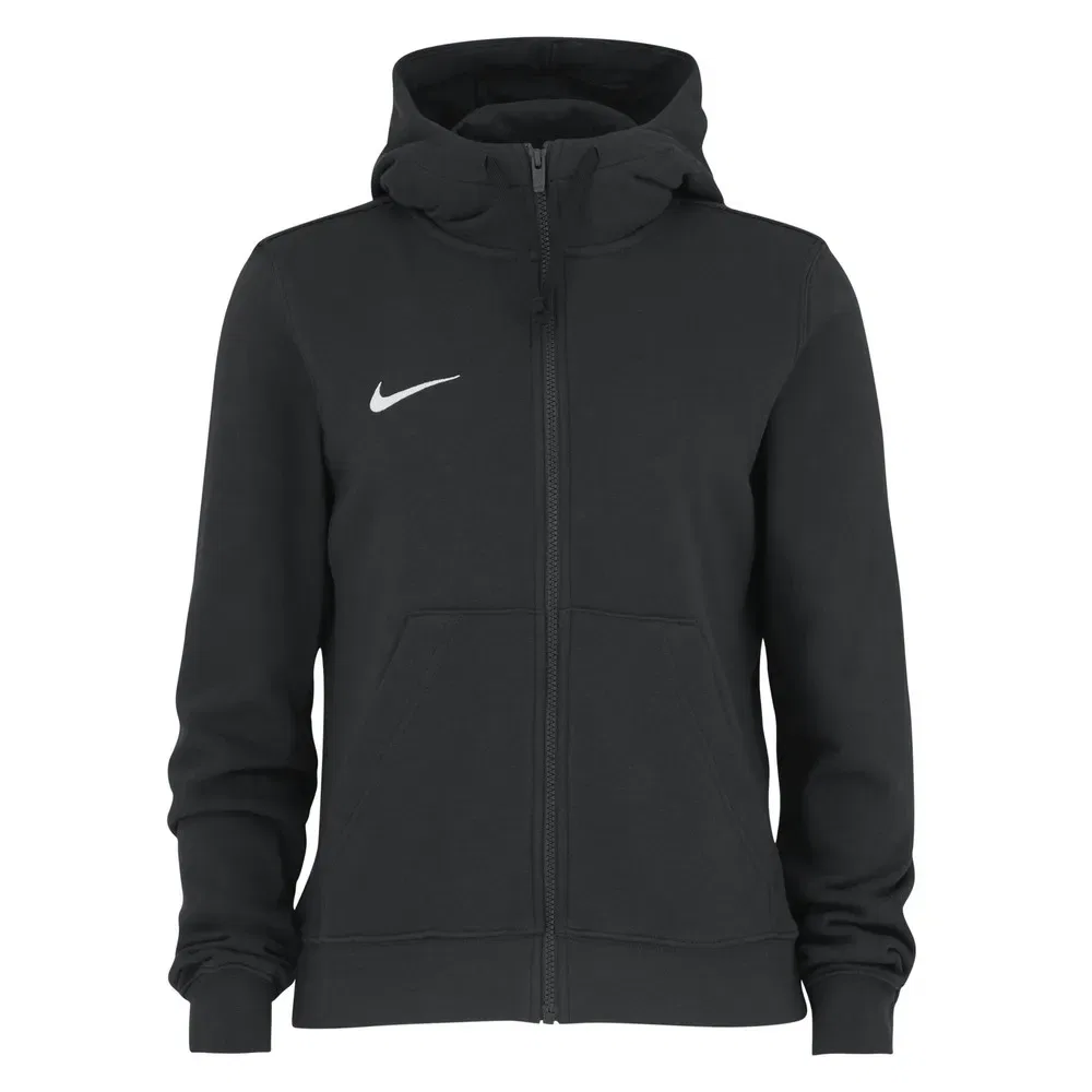 Женская худи на молнии с капюшоном из футера Nike Team Club, Black