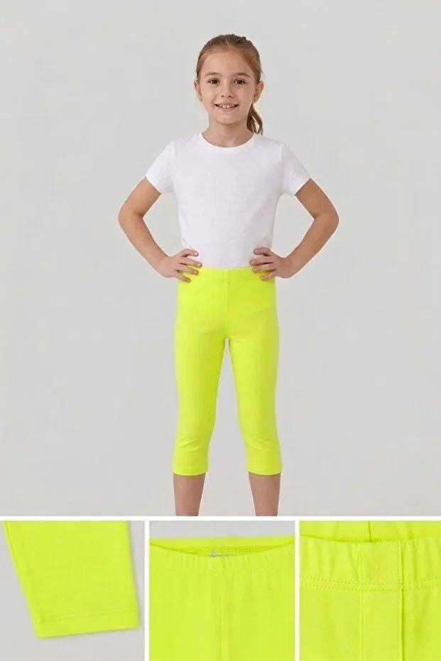 Детские леггинсы капри с принтом Ww Waka Waka Kids Store, Pistachio Green