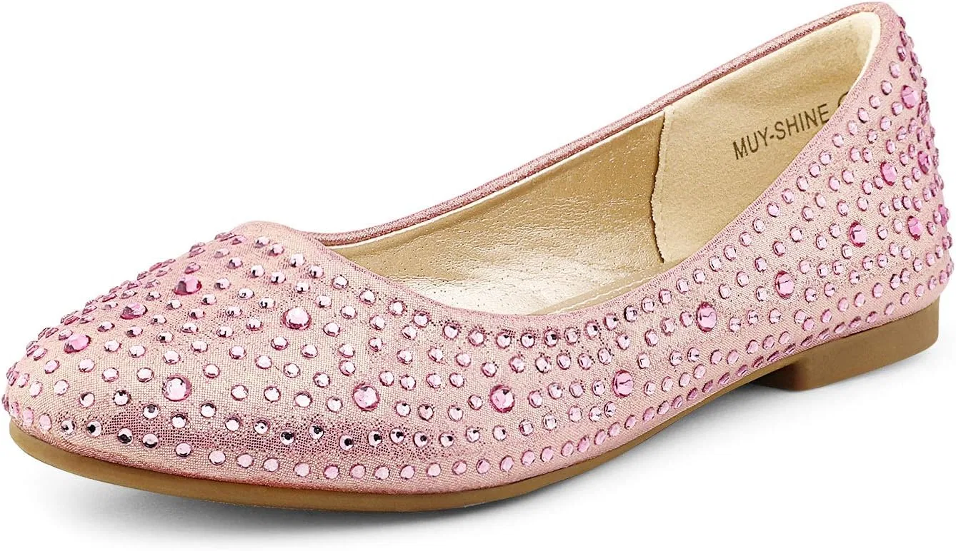 Детские балетки для девочек DREAM PAIRS, Pink/Suede