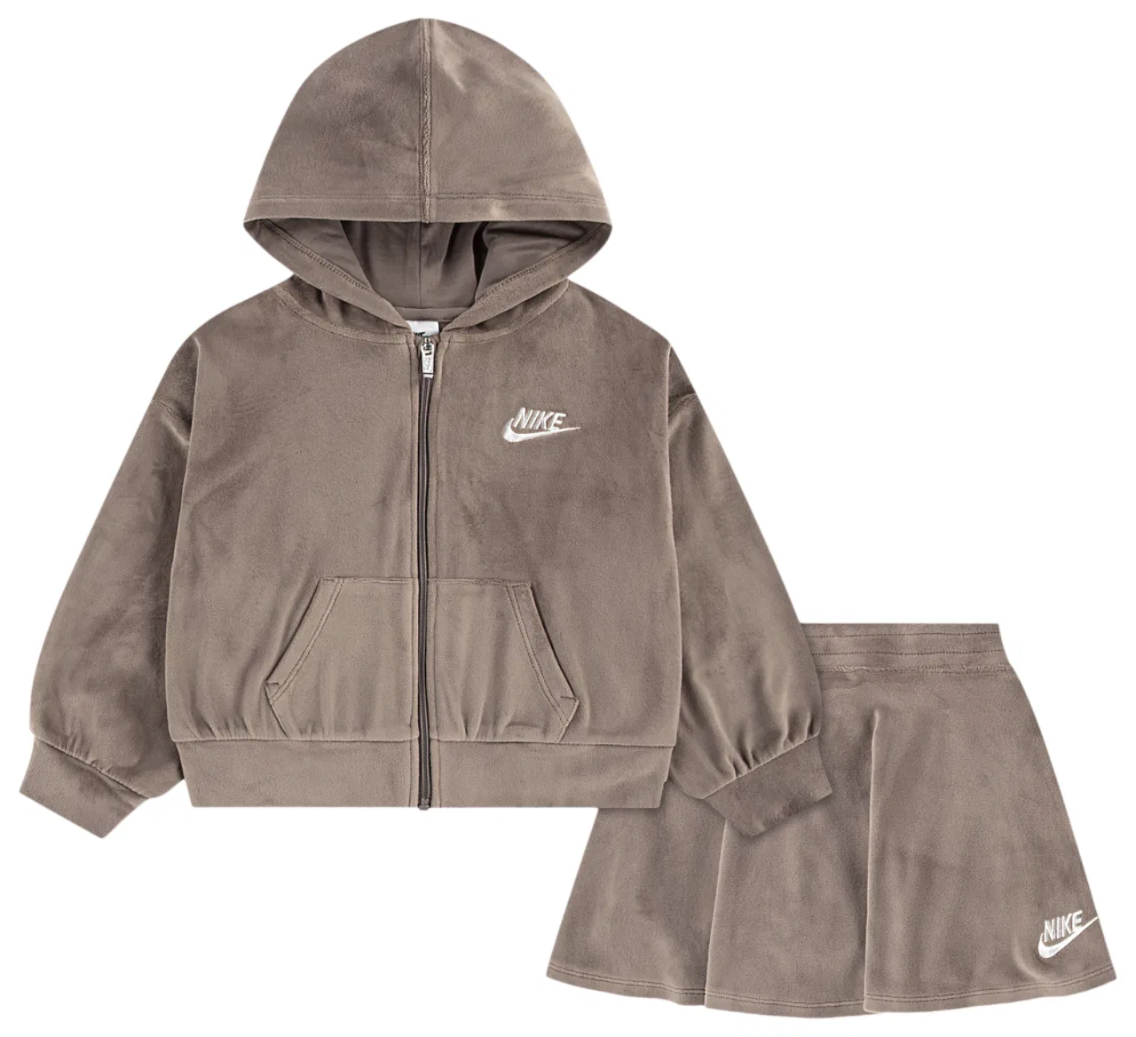 Детский костюм Velour Scooter Nike, цвет Mink Brown/Mink Brown