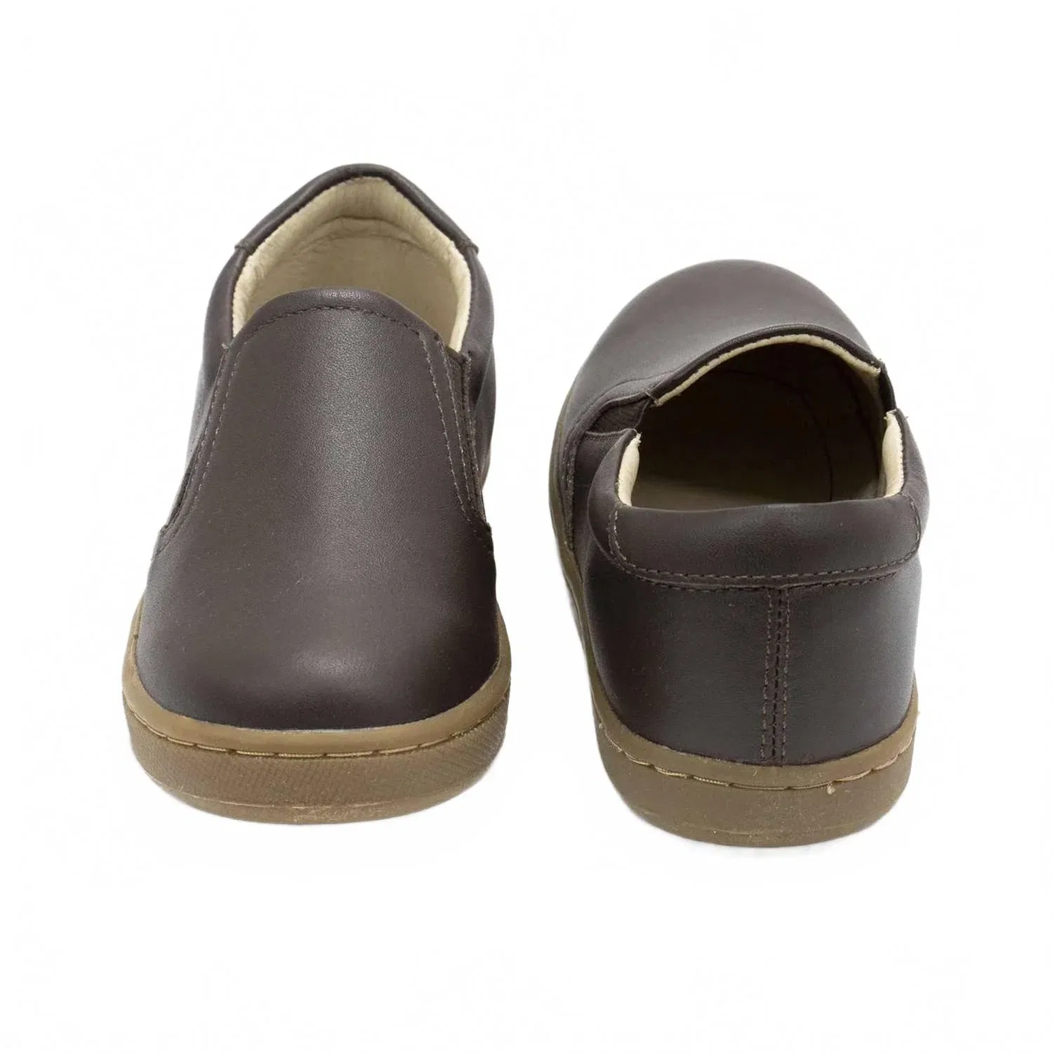 Детские кроссовки без шнуровки с кожаным верхом Hoff Style Old Soles, коричневый — фото 4