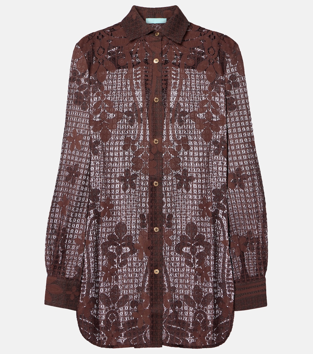 

Дария топ из хлопка с кружевом Melissa Odabash, коричневый