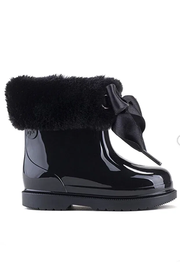 Детские ботинки для девочек из экокожи Winter Kids' Bımbı Igor, Black