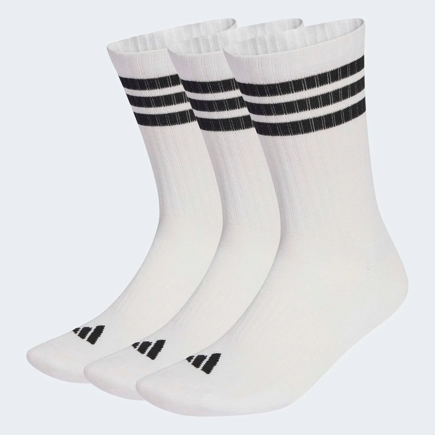 Женские носки с тремя полосками с мягкой подкладкой Adidas Performance, White/Black/Black