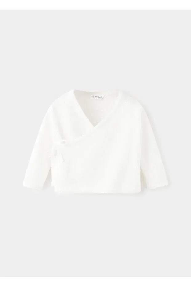 Детский кардиган для девочек с запахом Double-Breasted Mango Baby, Off White